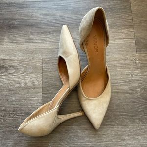 Vince 'Celeste' Nude Suede d'Orsey Pump Heels